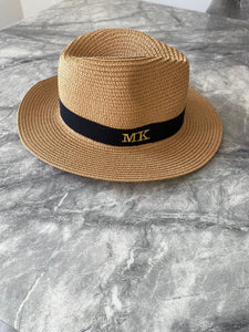 Personalised Straw Fedora Hat