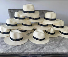 Load image into Gallery viewer, Personalised Straw Fedora Hat