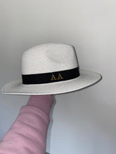 Load image into Gallery viewer, Personalised Straw Fedora Hat