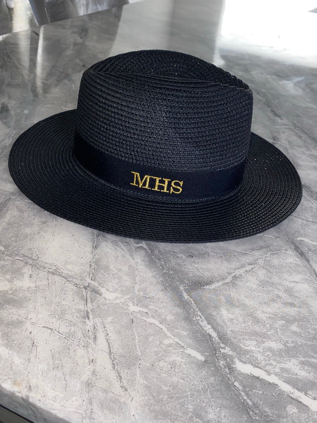 Personalised Straw Fedora Hat